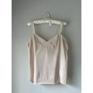Deena Vintage Cream Lace Camisole Slip Top – Size 36 (S/M)